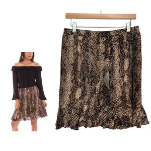Scully Womens Python Rayon 19 Inch Skirt Size Large Western Animal Print
